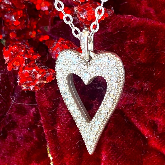 Brighton BELLA MIA Crystal Heart Reversible Necklace Bracelet Earrings RARE - Picture 4 of 16